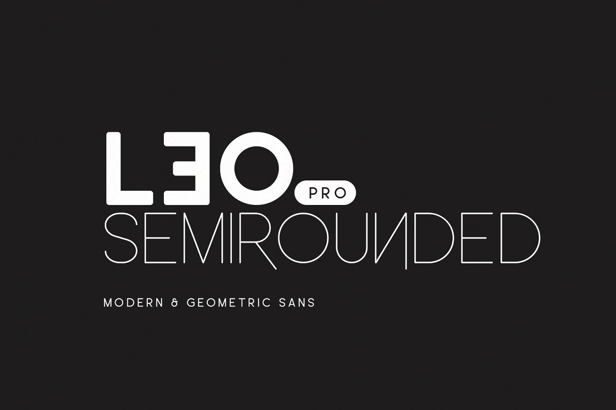 Ejemplo de fuente Leo SemiRounded Pro Ultra light